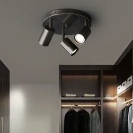 Moderne Innfelt Gyllen Svart Innfelt Med 3 Lys Kobber Kunstbelysning