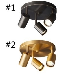 Moderne Innfelt Gyllen Svart Innfelt Med 3 Lys Kobber Kunstbelysning