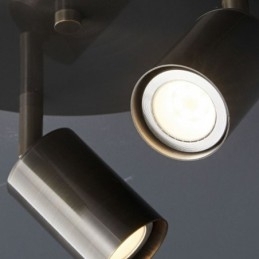 Moderne Innfelt Gyllen Svart Innfelt Med 3 Lys Kobber Kunstbelysning