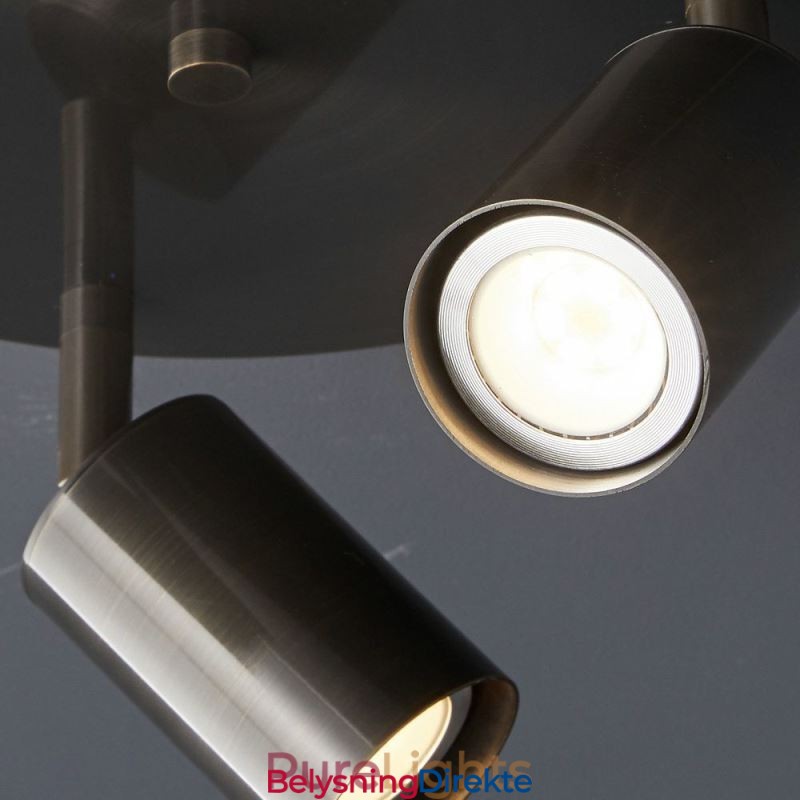 Moderne Innfelt Gyllen Svart Innfelt Med 3 Lys Kobber Kunstbelysning