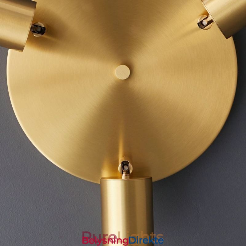 Moderne Innfelt Gyllen Svart Innfelt Med 3 Lys Kobber Kunstbelysning