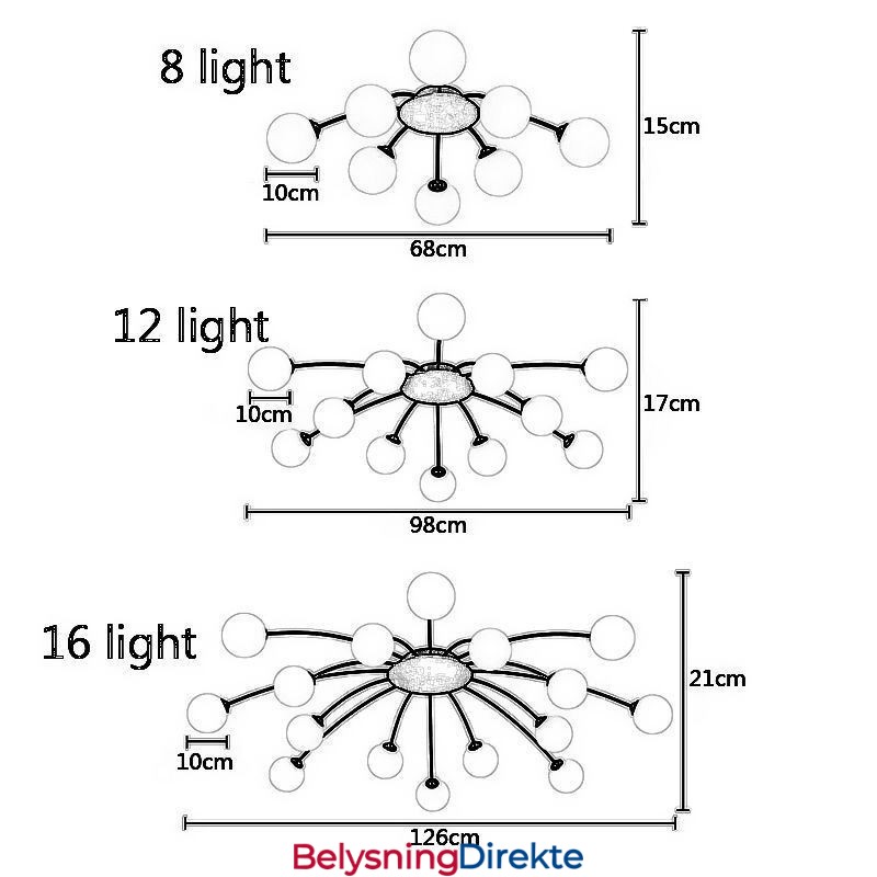 Moderne, Innfelt Gyllen Taklampe, Dekorativ Lampe