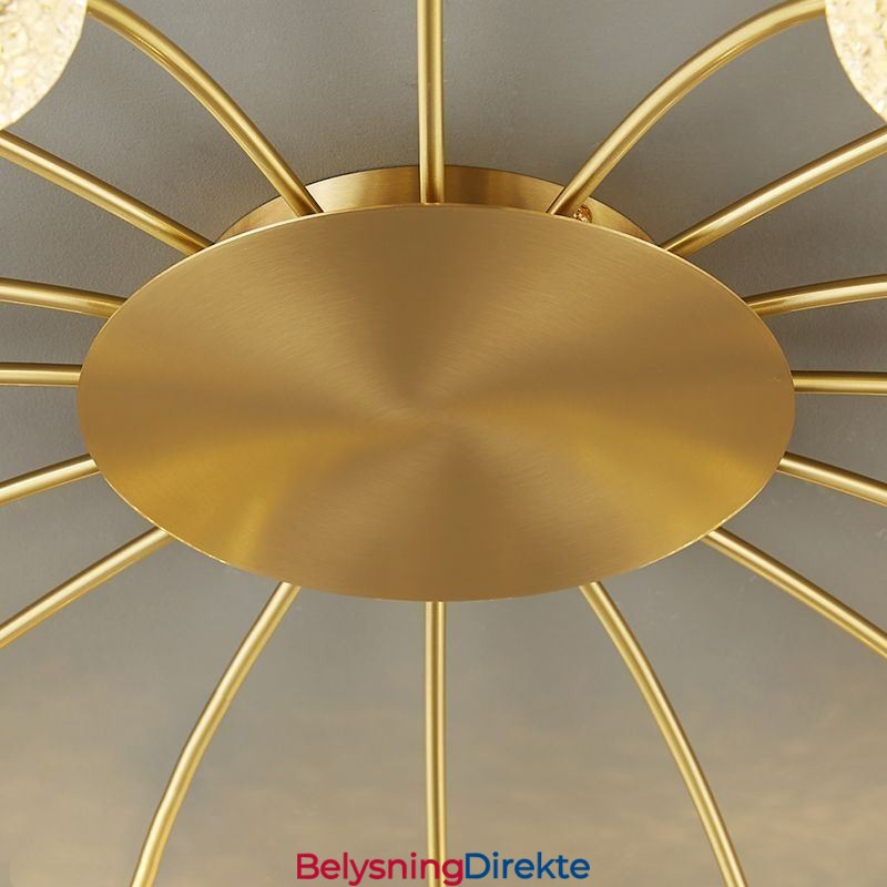 Moderne, Innfelt Gyllen Taklampe, Dekorativ Lampe