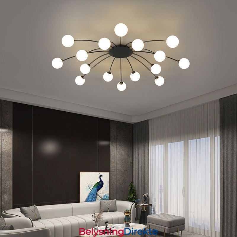 Moderne, Innfelt, Svart Taklampe, Dekorativ Lampe