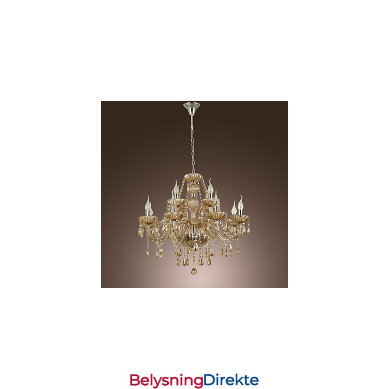 Lysekrone I Krystall, Luksuriøs, Moderne, 2-Etasjes, Stue, 12 Lys