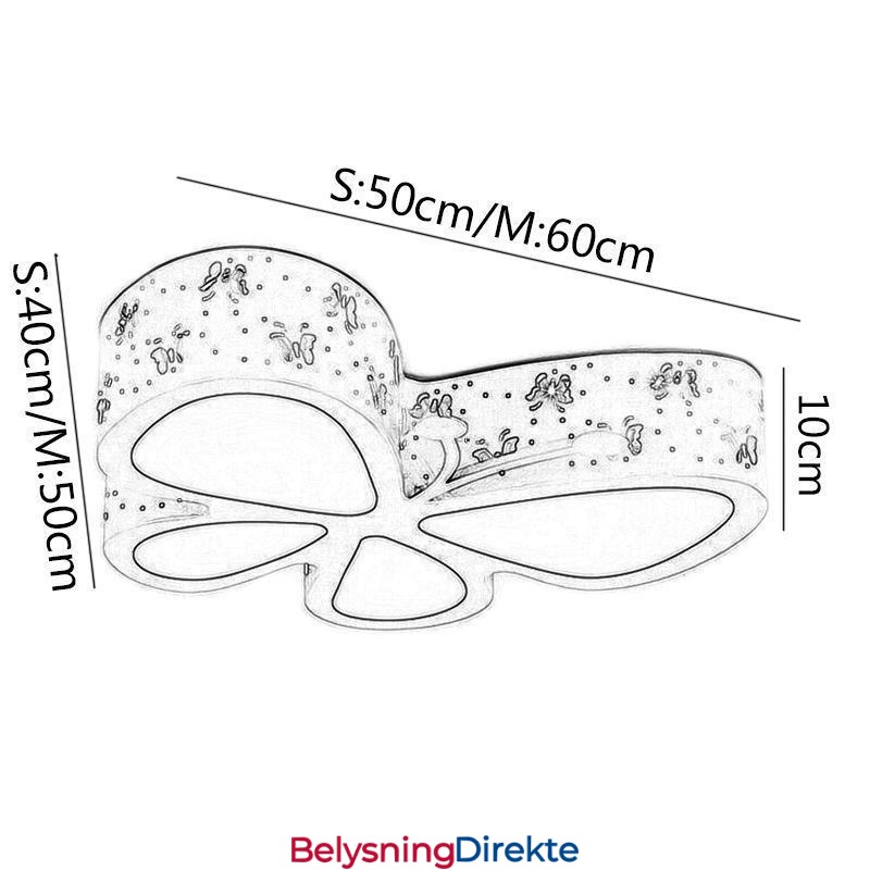 Butterfly Flush Mount Moderne Metall Takarmatur