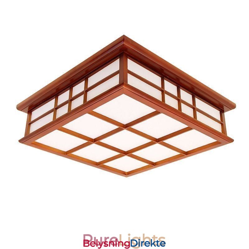 Taklampe I Tre I Retrostil, Innfelt