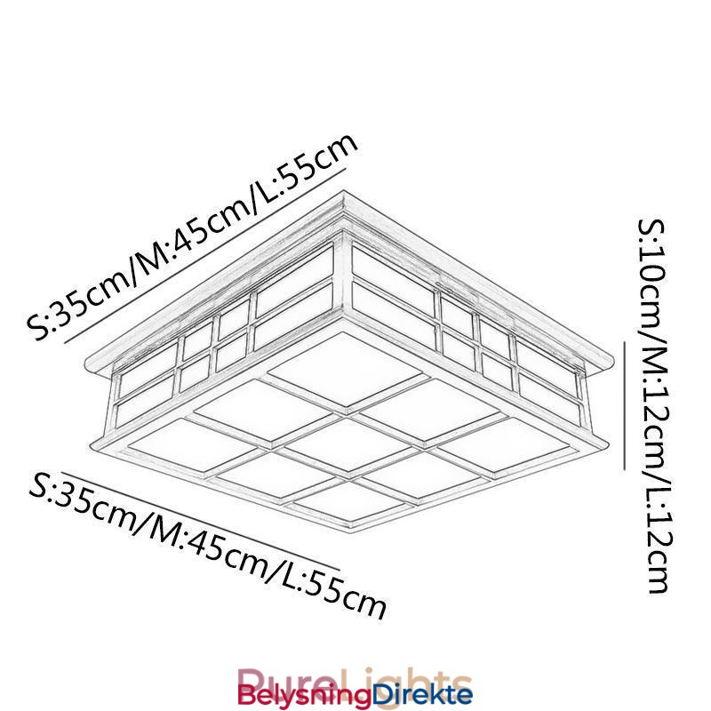 Taklampe I Tre I Retrostil, Innfelt