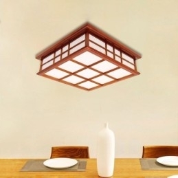 Taklampe I Tre I Retrostil, Innfelt