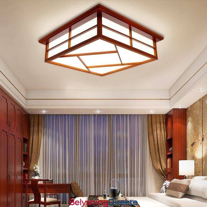 Taklampe I Retrostil, Firkantet, Innfelt