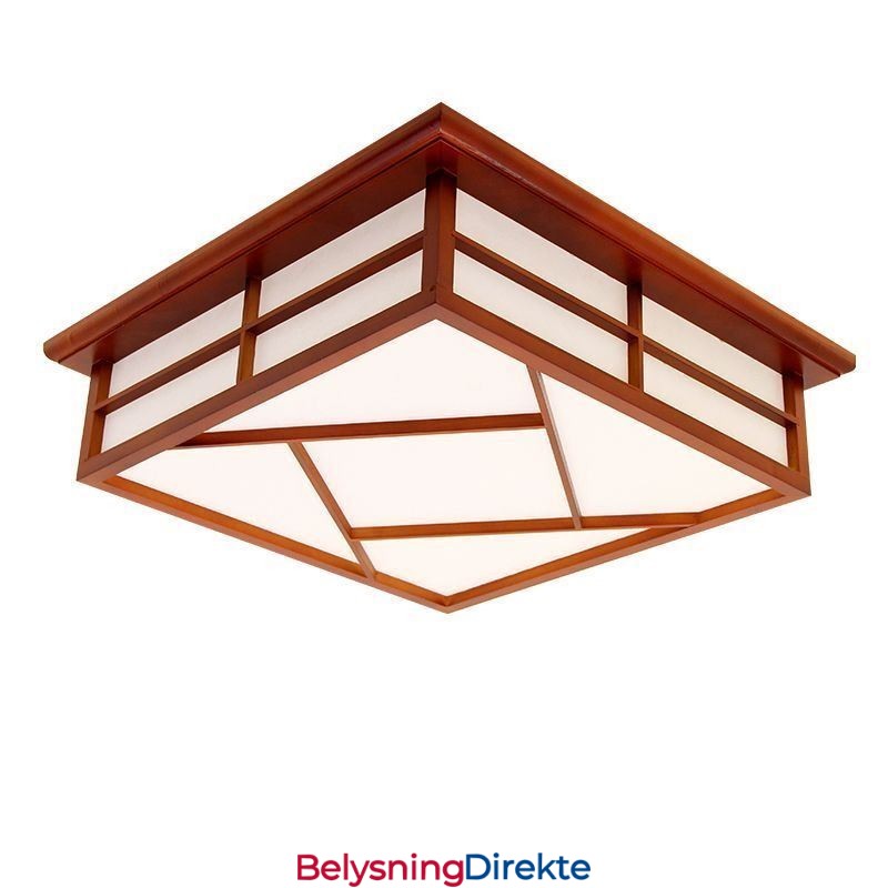 Taklampe I Retrostil, Firkantet, Innfelt