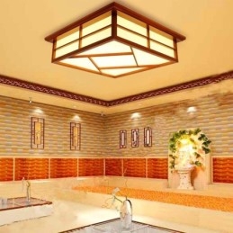 Taklampe I Retrostil, Firkantet, Innfelt