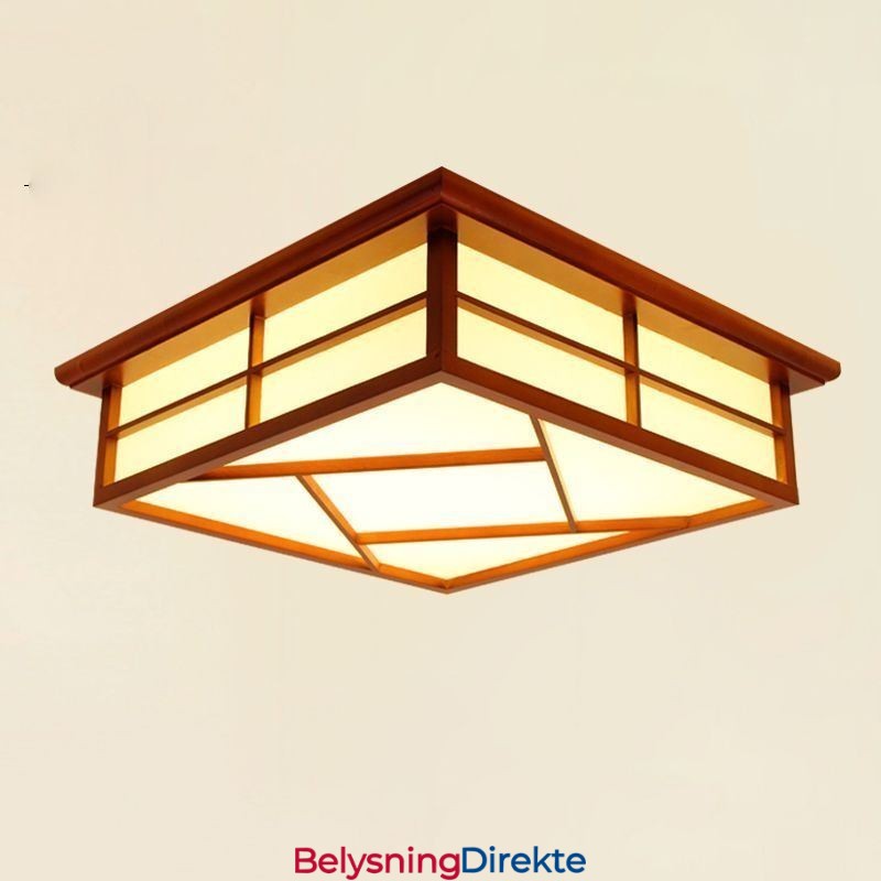 Taklampe I Retrostil, Firkantet, Innfelt