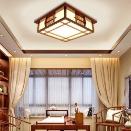 Retro Tre, Firkantet Taklampe Med Innfelt Tak