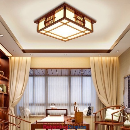 Retro Tre, Firkantet Taklampe Med Innfelt Tak