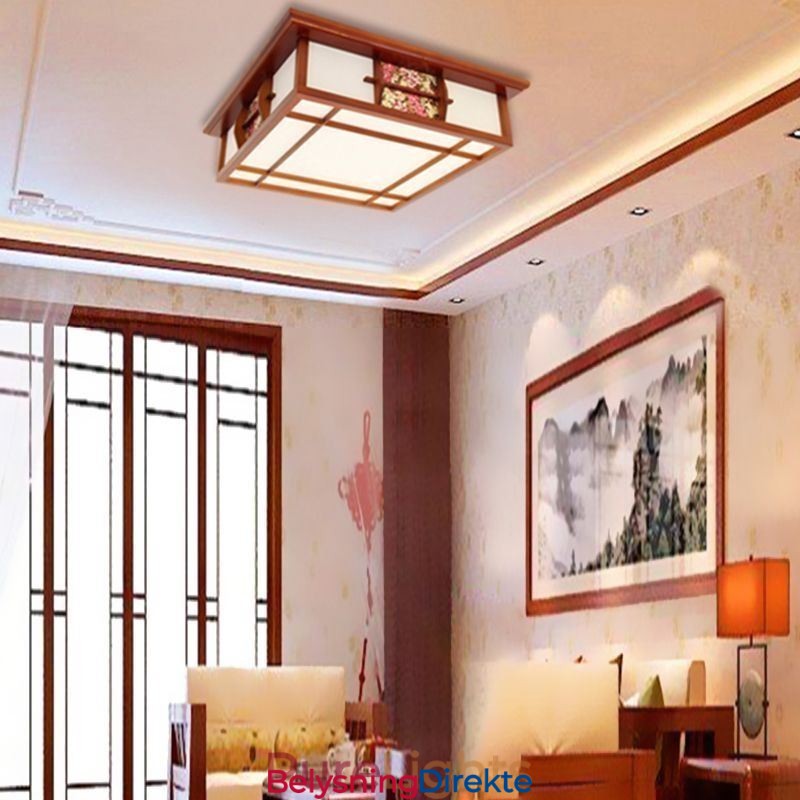 Retro Tre, Firkantet Taklampe Med Innfelt Tak