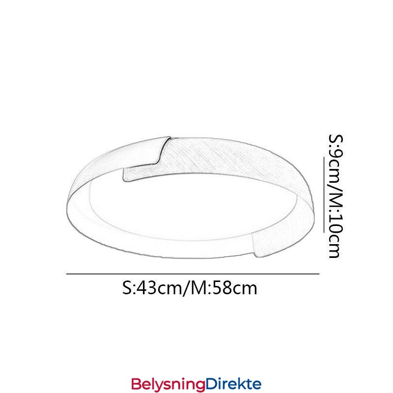 Moderne Taklampe I Akryl, Rund Taklampe