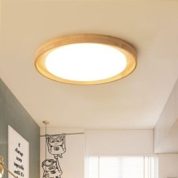 Moderne Taklampe I Tre, Rund Taklampe I Akryl