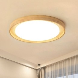 Moderne Taklampe I Tre, Rund Taklampe I Akryl