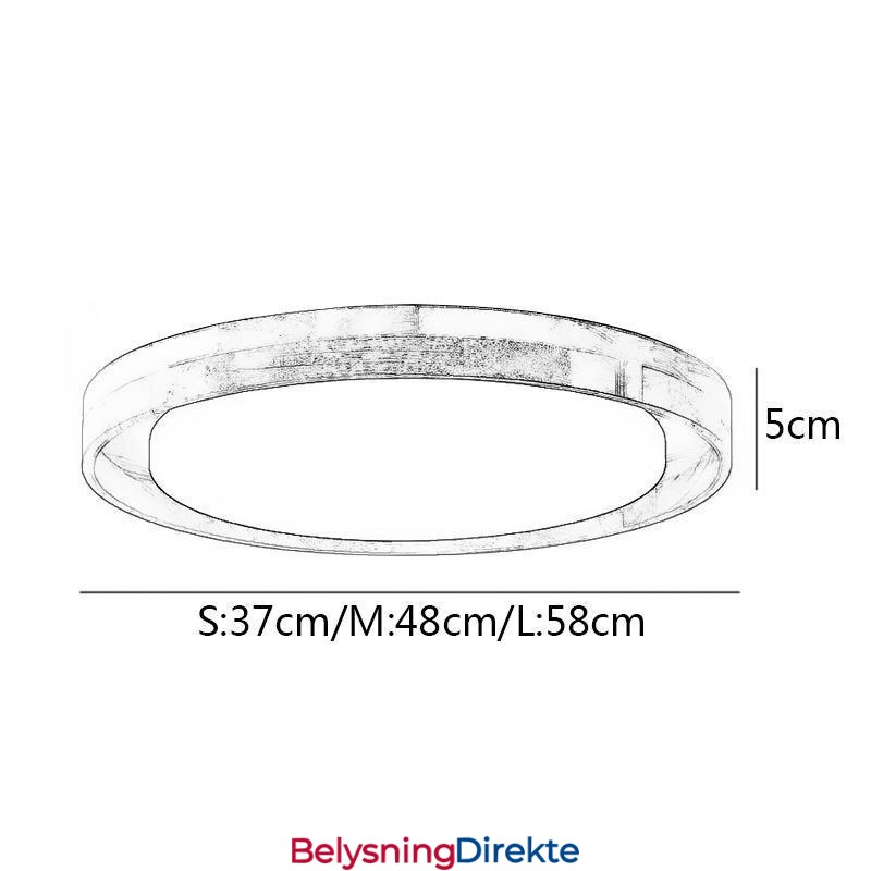 Moderne Taklampe I Tre, Rund Taklampe I Akryl