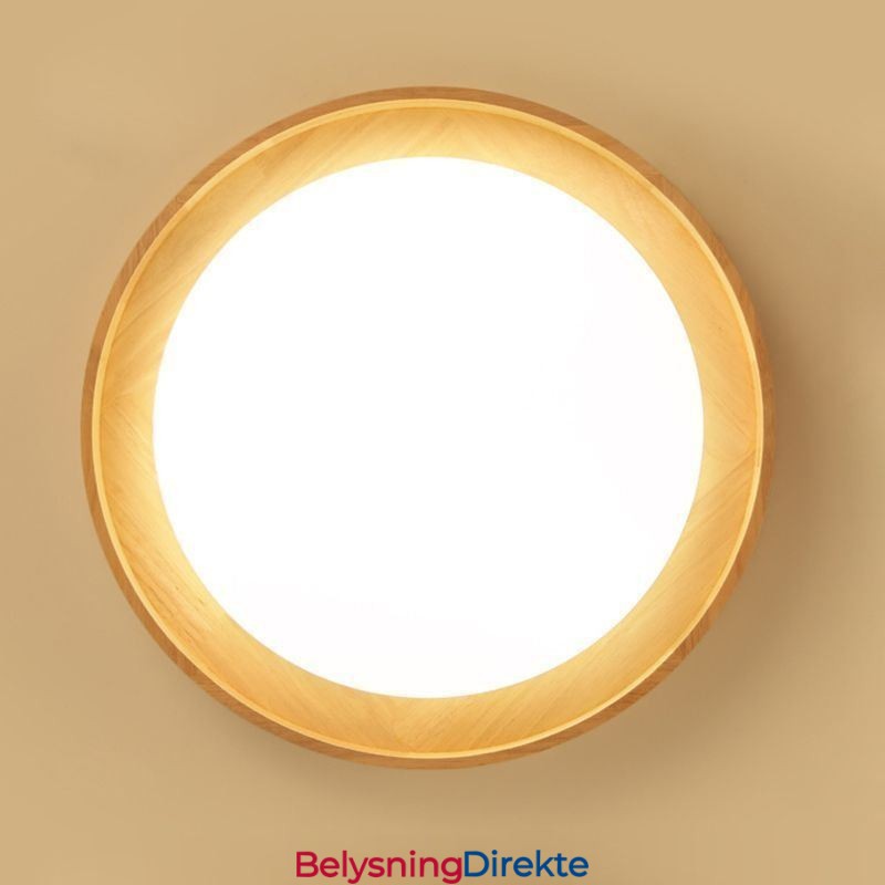 Moderne Taklampe I Tre, Rund Taklampe I Akryl