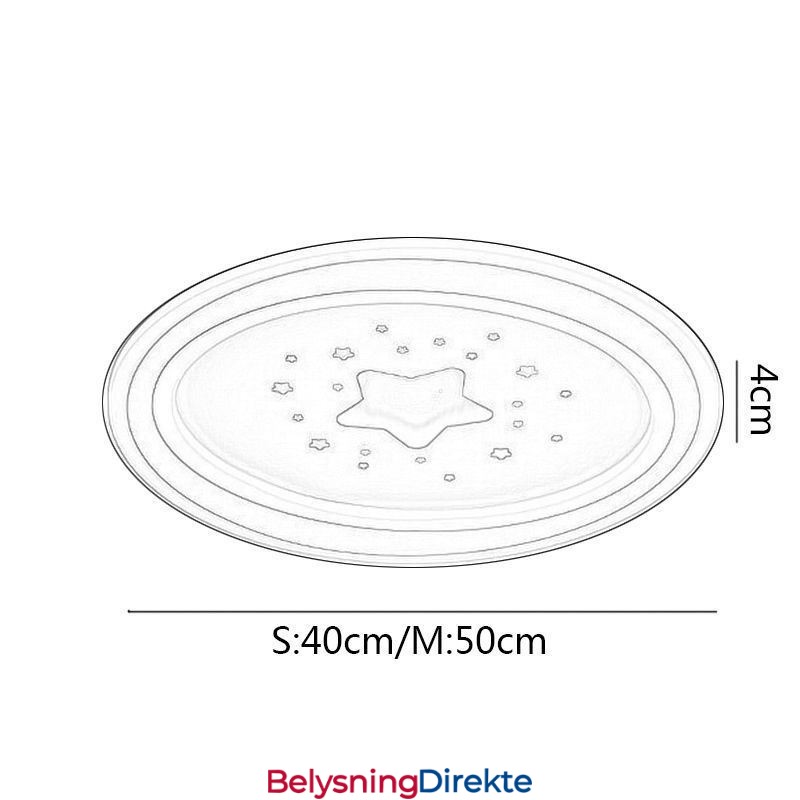 Taklampe Med Stjernemotiv Og Innfelt Taklampe