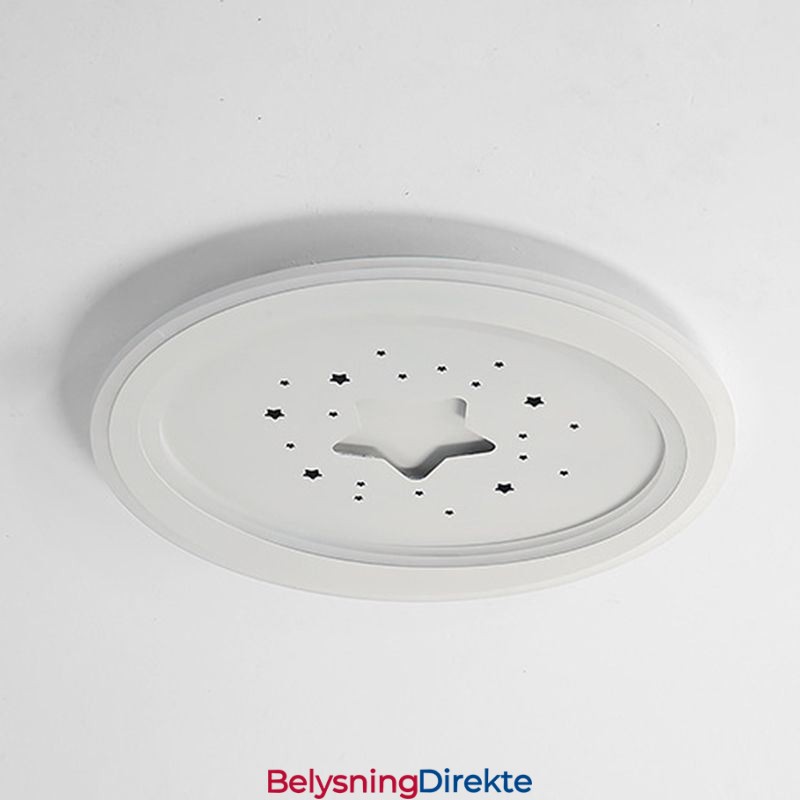 Taklampe Med Stjernemotiv Og Innfelt Taklampe