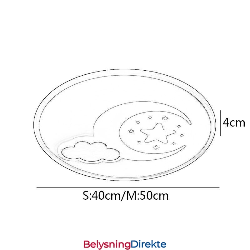 Simplicity Taklampe Måne- Og Stjernetaklampe