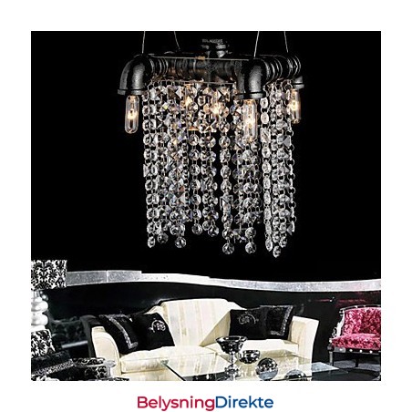 Lysekrone I Ministil I Rustikk Hyttestil I Retro Metall