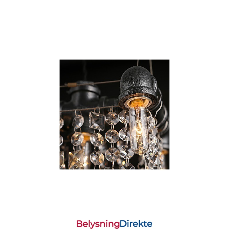 Lysekrone I Ministil I Rustikk Hyttestil I Retro Metall