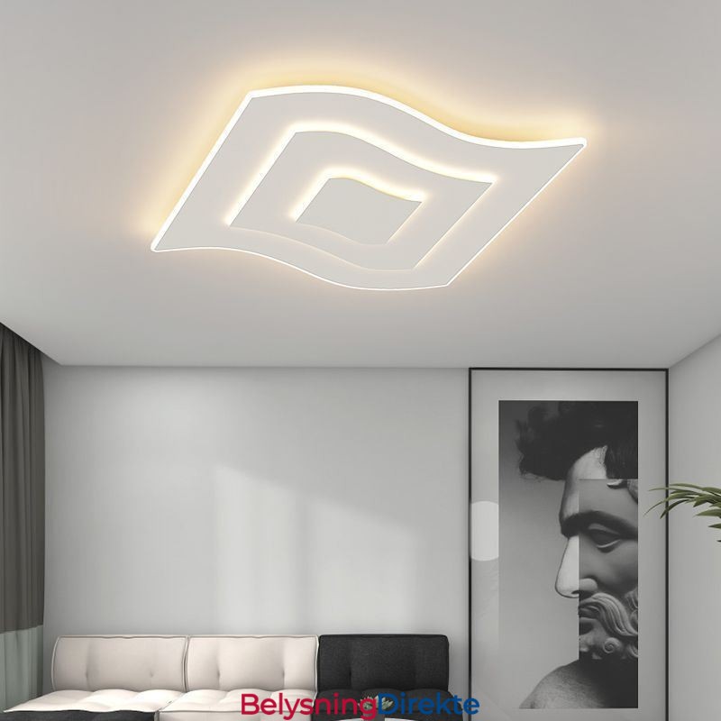 Moderne Taklampe Firkantet Akryl Innfelt