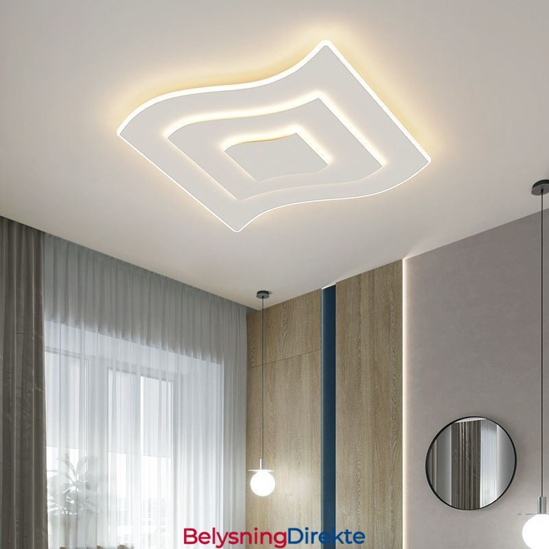 Moderne Taklampe Firkantet Akryl Innfelt