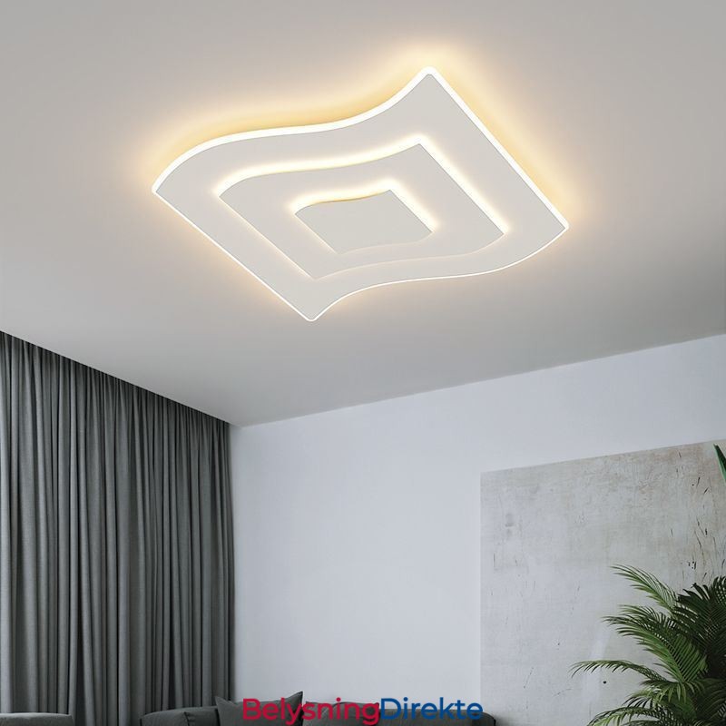 Moderne Taklampe Firkantet Akryl Innfelt