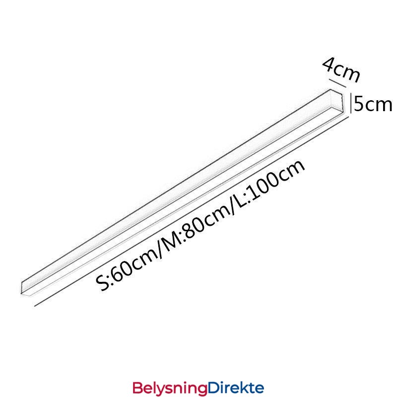 Moderne Taklampe Med Lang Stripe, Utenpåliggende Taklampe