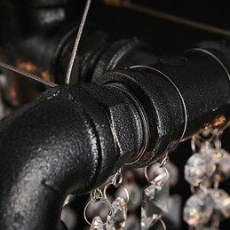 Lysekrone I Ministil I Rustikk Hyttestil I Retro Metall