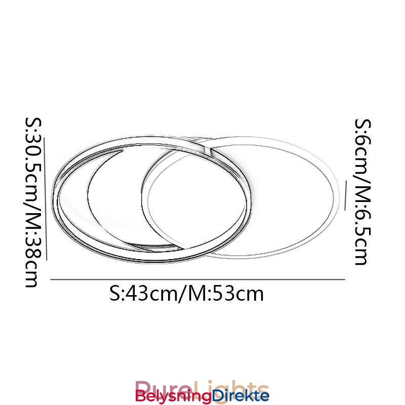 Kreativ Taklampe Rund Sirkel Taklampe
