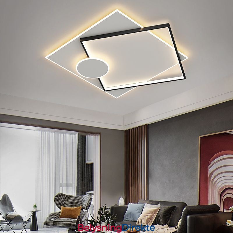 Moderne Taklampe Firkantet Geometrisk Akryl Taklampe