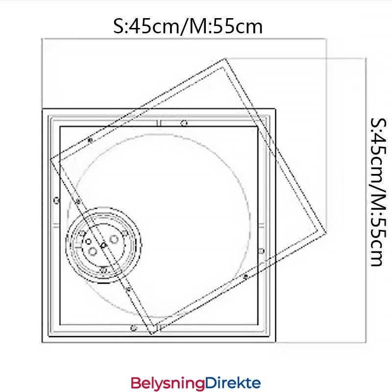 Moderne Taklampe Firkantet Geometrisk Akryl Taklampe