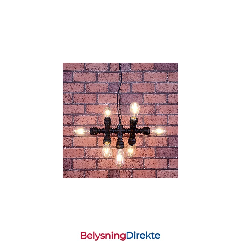 Vintage Maleri Metalllysekrone