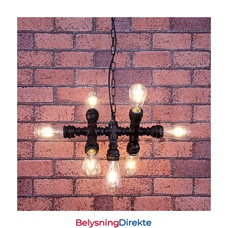 Vintage Maleri Metalllysekrone