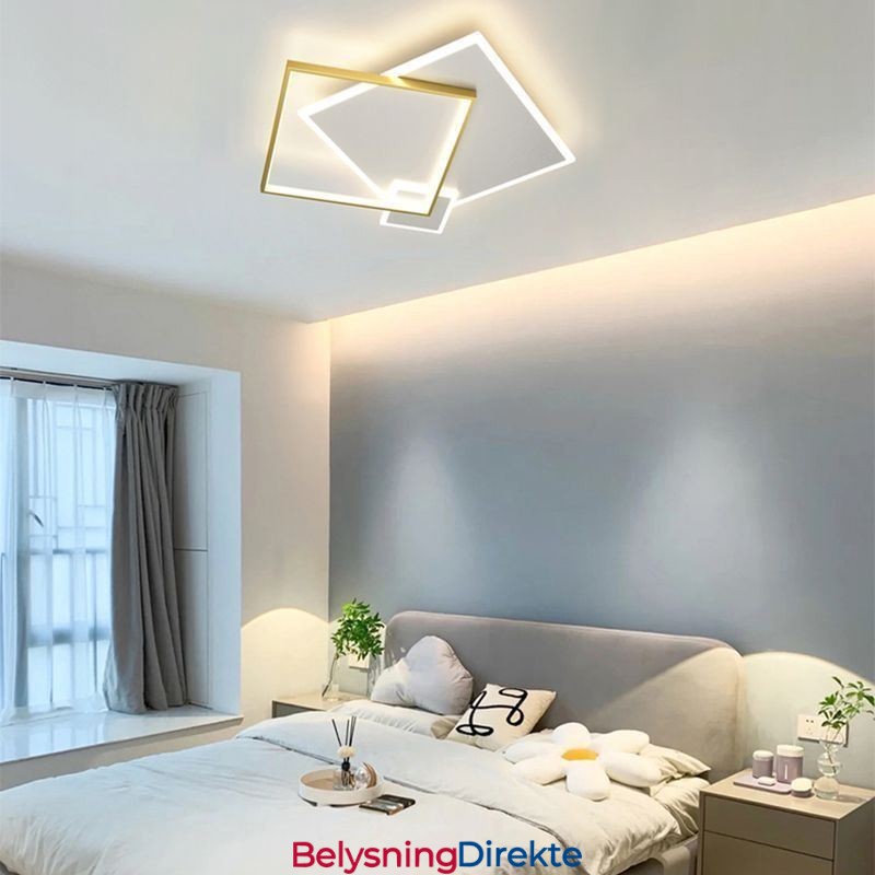 Moderne Taklampe Geometrisk Firkantet Taklampe