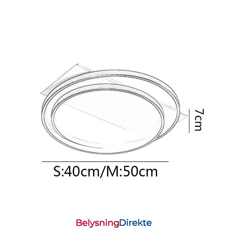 Moderne Taklampe Rund, Innfelt Taklampe