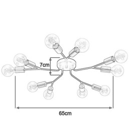 Moderne Taklampe I Svart Vintage-Stil