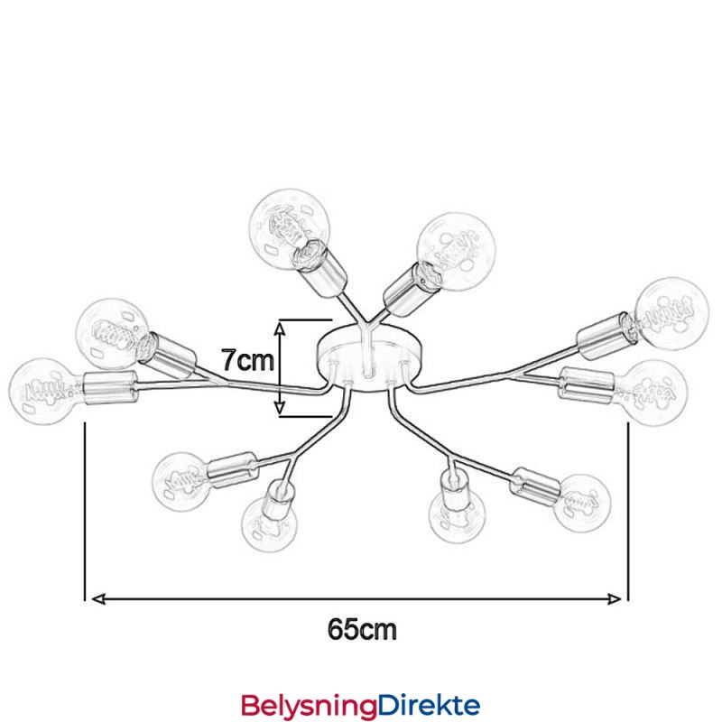 Moderne Taklampe I Svart Vintage-Stil