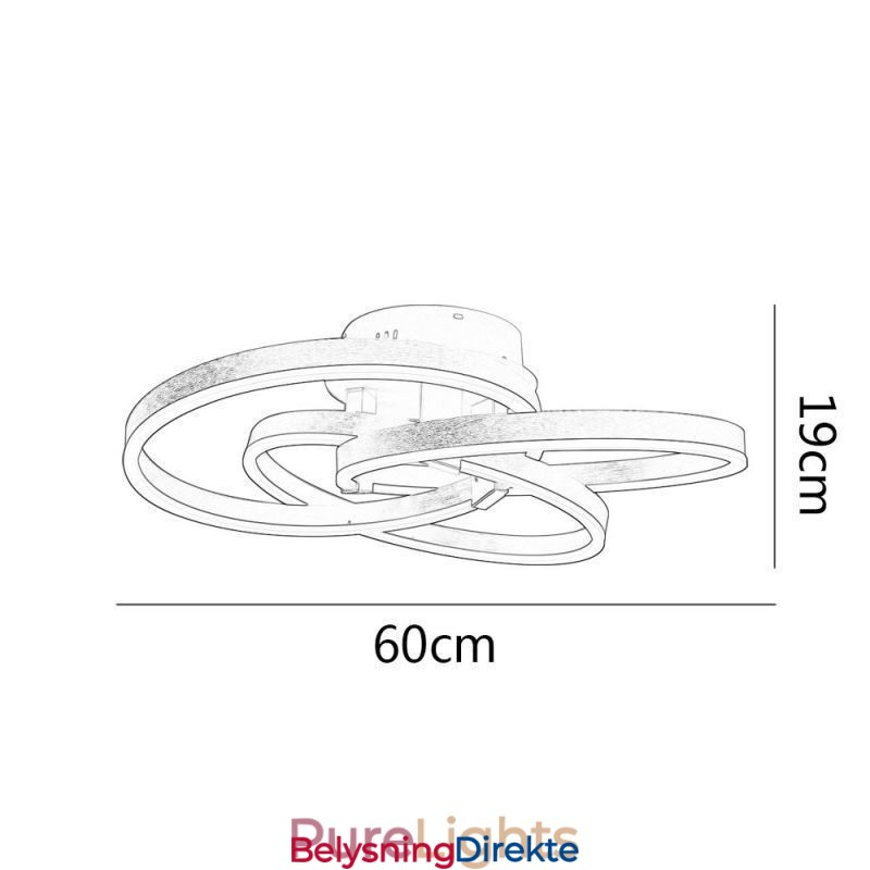 Moderne Taklampe Med 3 Ringer