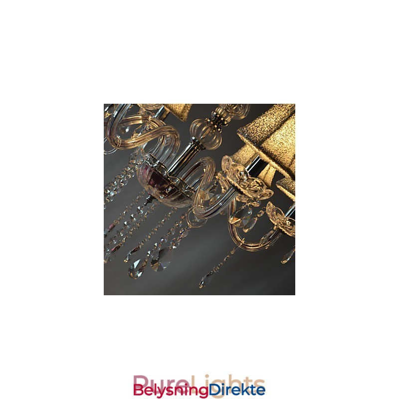 Moderne Luksuriøs Lysekrone Med 6 Lys I Krystalldekorasjon