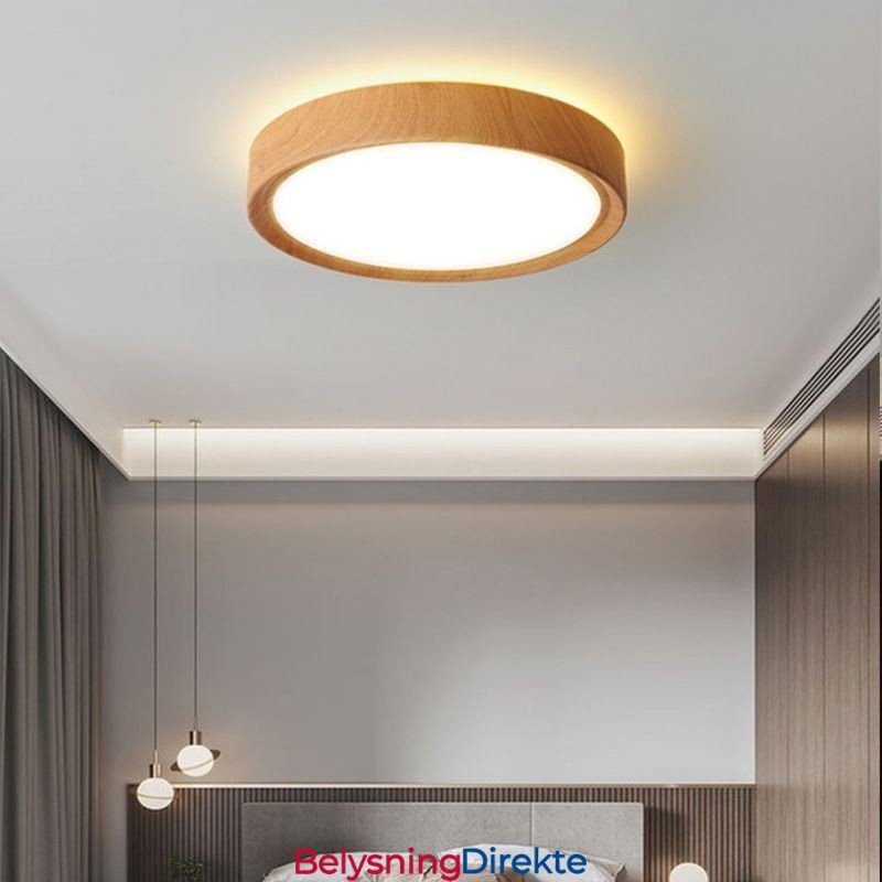 Japansk Taklampe I Tre