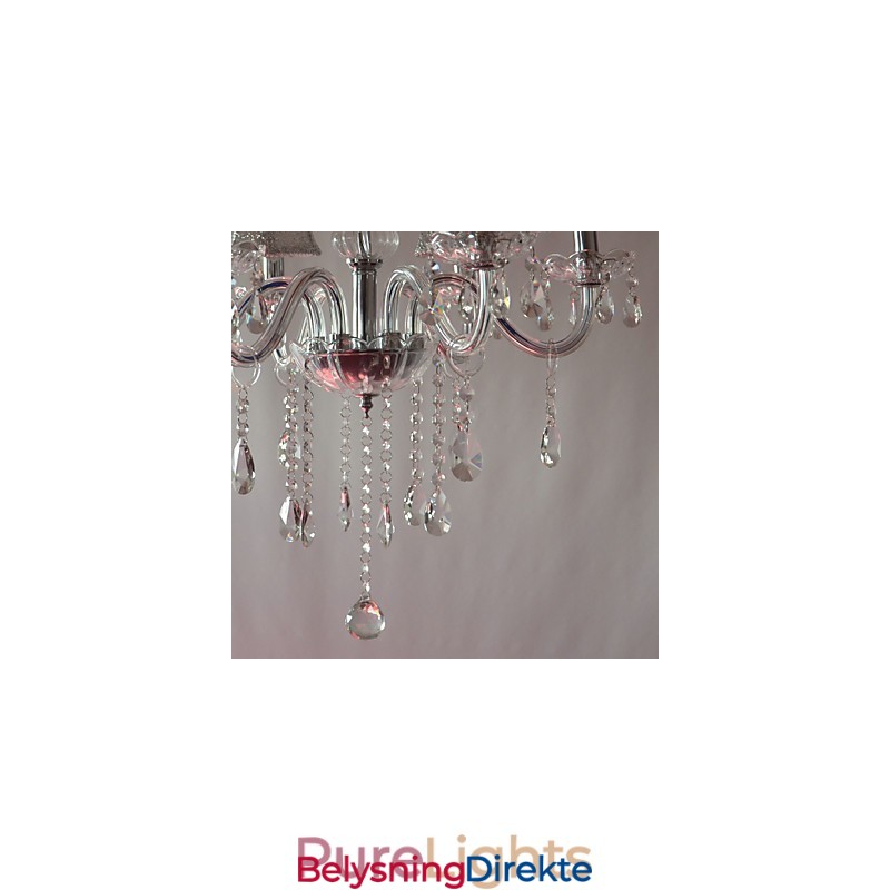 Moderne Luksuriøs Lysekrone Med 6 Lys I Krystalldekorasjon