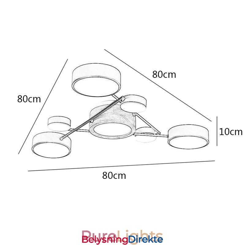 Moderne Molekylærformet Akryl Taklampe