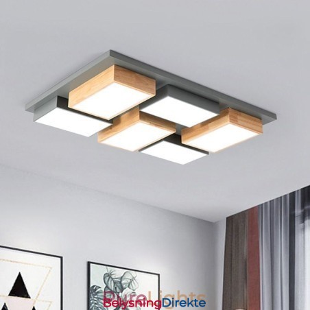 Moderne Akryl Taklampe Geometrisk Tre Taklampe